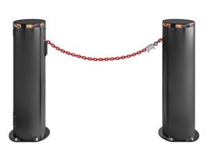 twin bollard vehicle access control