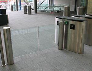 visitor management system with glass gate